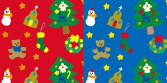 クリスマスラッピング(赤・青)